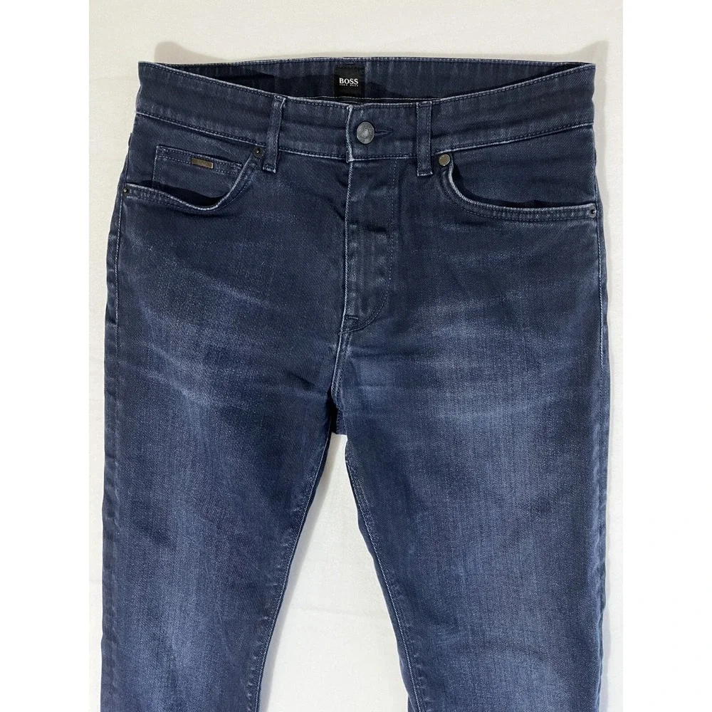 Hugo Boss Jeans Men's 30 x 32 Blue Candiani Denim Stretch Zip Fly‎ Made in Italy